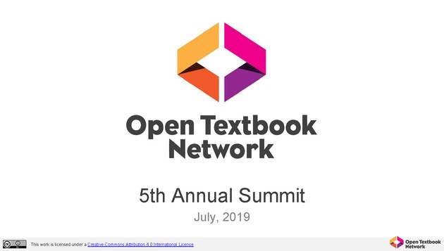 Open Textbook Network Summer Institute 2019 Slides - Thursday - Page 1